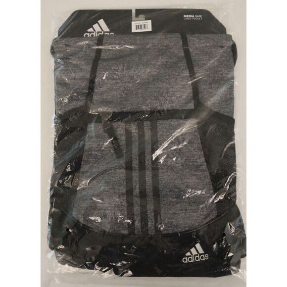 adidas Unisex Onix Jersey/Black/White Alliance II Sackpack Sling Backpack - Picture 1 of 5